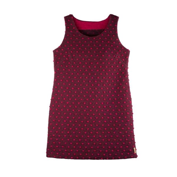 Damen Wollfilzkleid Burgund/Cherry