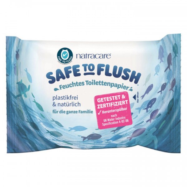 natracare Safe To Flush - feuchtes Toilettenpapier