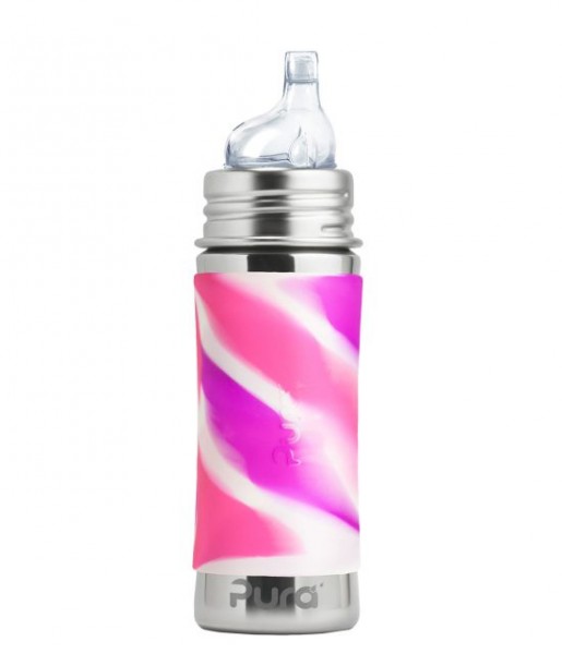 Purakiki Trinklernflasche 300ml pink swirl