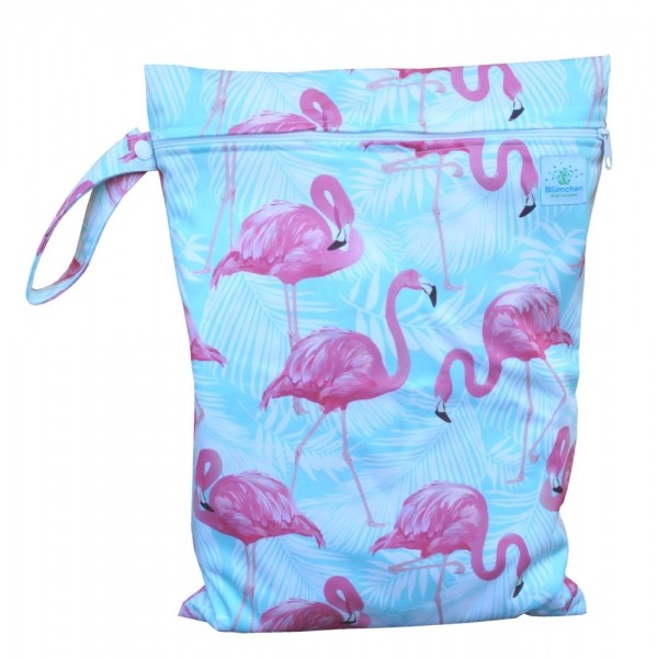 Blümchen Badezimmertasche wasserdicht Flamingo