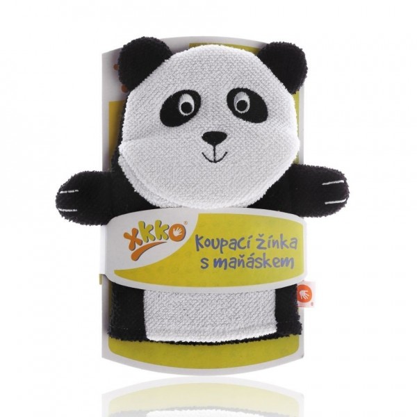 xkko Waschlappen mit Handpuppe Panda