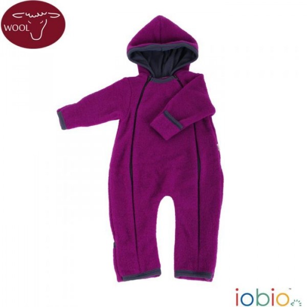 iobio Baby-Overall Wollvlies Viola
