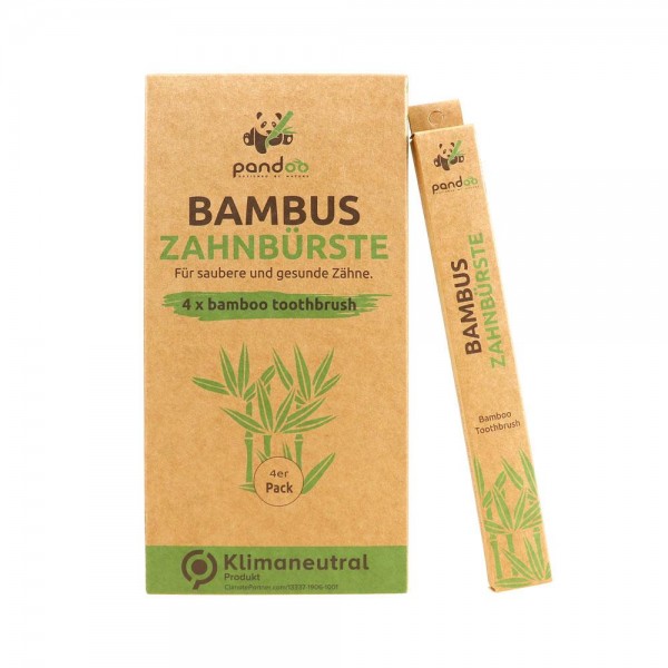 pandoo Bambus Zahnbürsten für Erwachsene