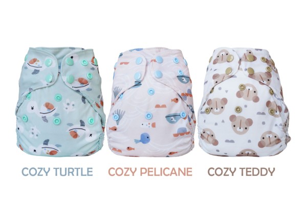 Blümchen 2in1 ECO-Neugeborenen Überhose Cozy mit Druckies