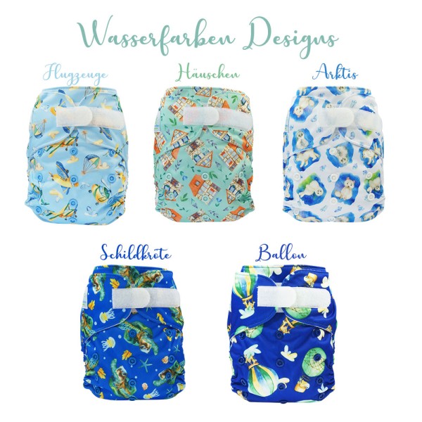 Blümchen Überhose Klett Wasserfarben Edition