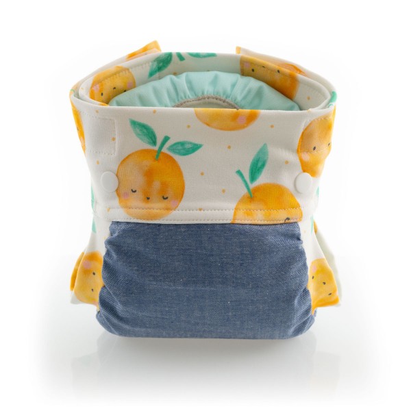 Culla di Teby Bio Pants Oranges an Denim