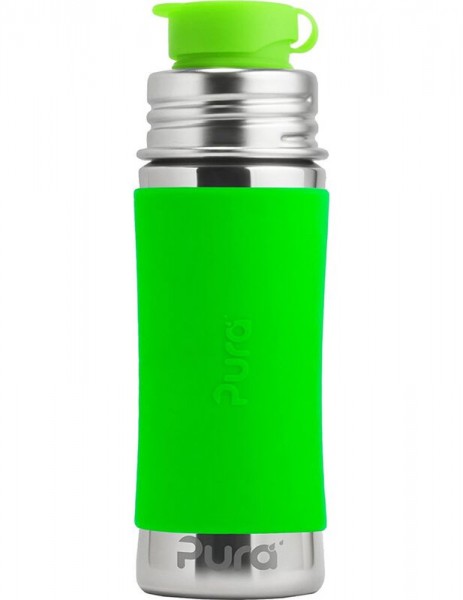 Purakiki Sportflasche Schulflasche 300ml grün